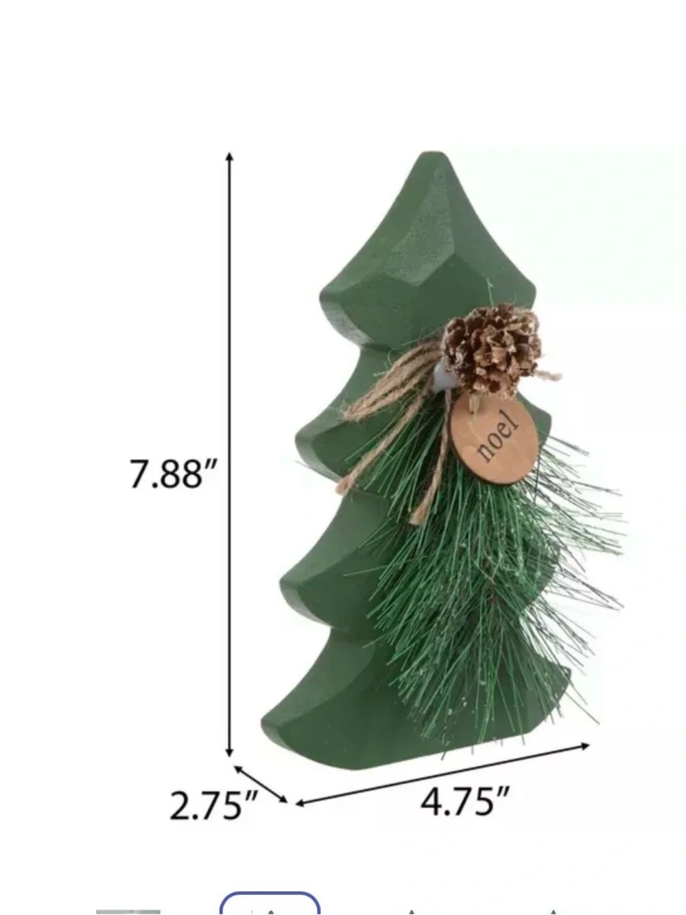 🆕- Set of 2 Festive Wooden Christmas Tree Set.